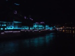 Amasya along the river at night